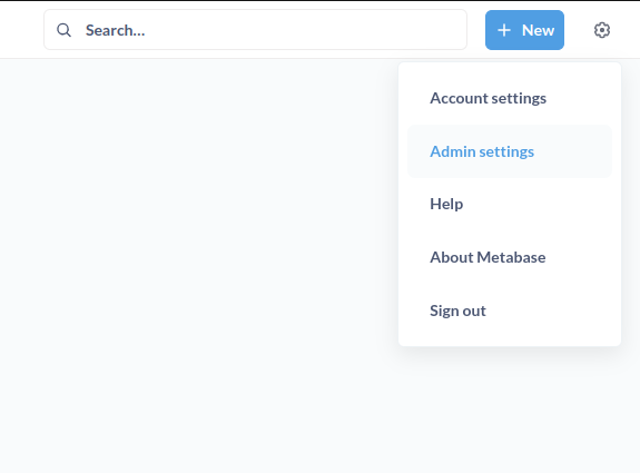 Acessando o menu de admin